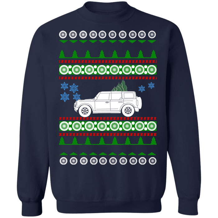 Truck like a Bronco Sport Ugly Christmas Sweater Sweatshirt