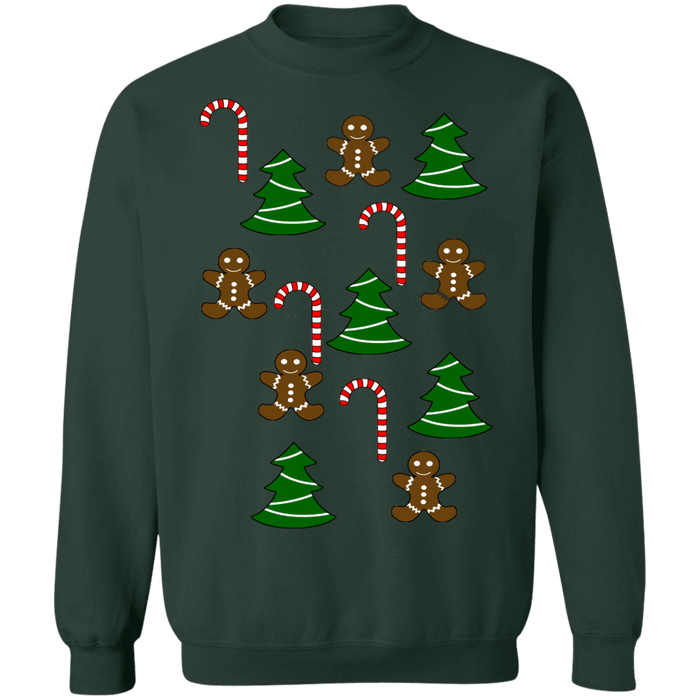 Gingerbread and candycane ugly christmas sweater sweatshirt