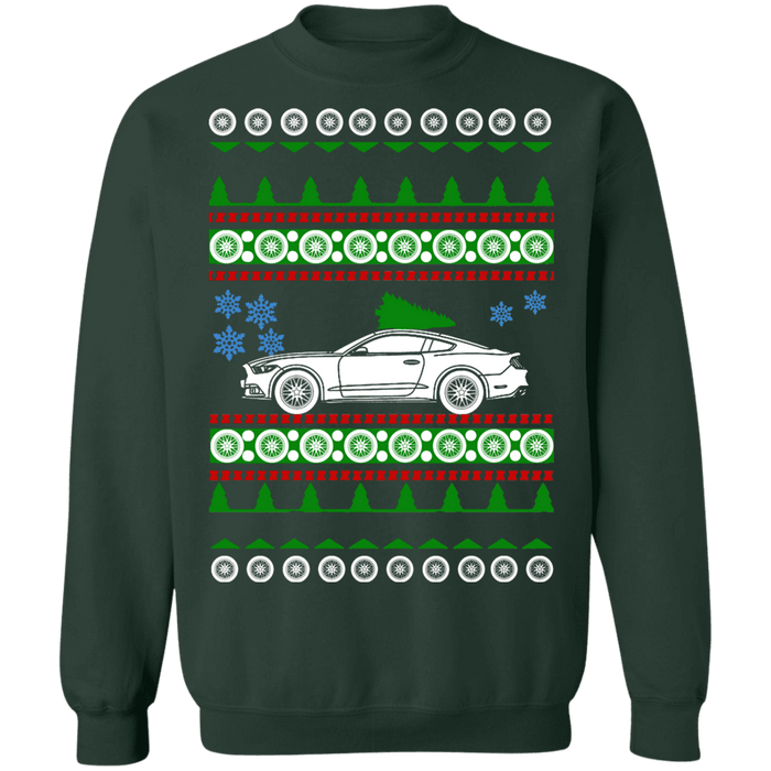 American Hot Rod 2019 Ford Mustang Bullitt Ugly Christmas Sweater Sweatshirt sweatshirt