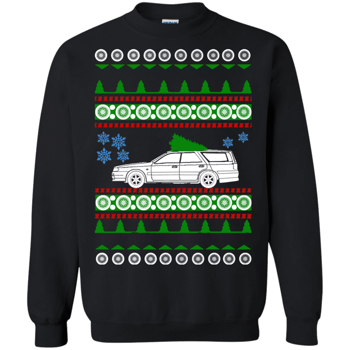 Nissan Stagea R34 Green tree ugly christmas Sweater sweatshirt