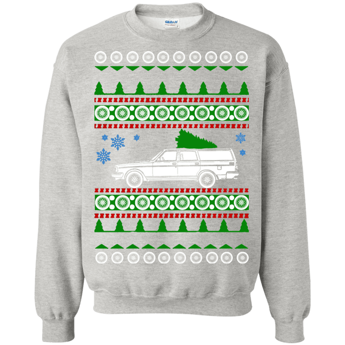 Swedish Car like a  245 Wagon Ugly Christmas Sweater Crewneck sweatshirt