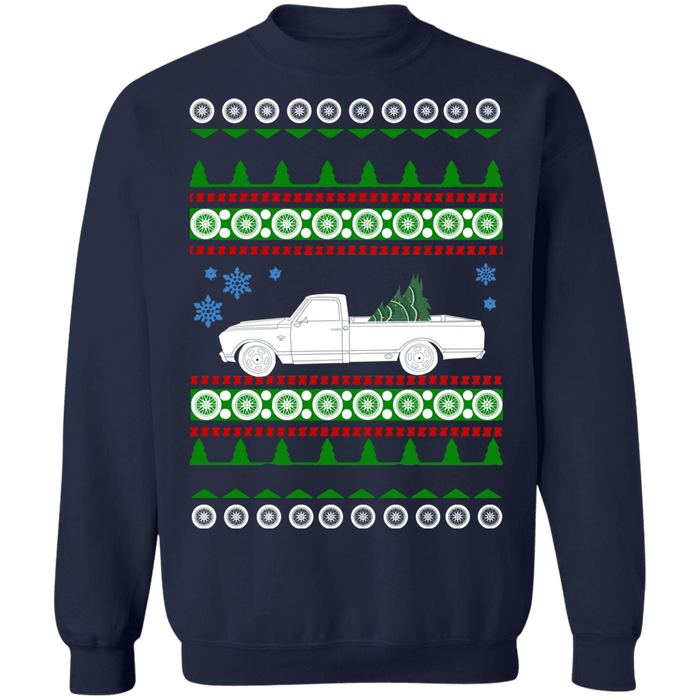 Custom C10 Chevy Truck Side Exit Exhaust Ugly Christmas Sweater Sweatshirt sweatshirt