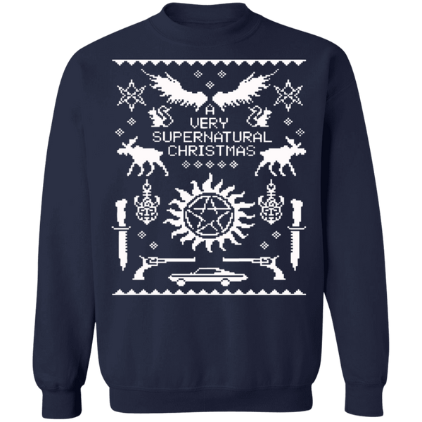 A very supernatural ugly christmas sweater sweatshirt