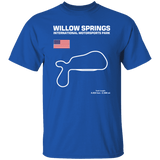 Willow Springs International Motorsports Park Track Outline Series cotton t-shirt