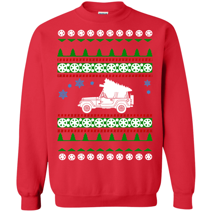 off road american vehicle Wrangler Ugly christmas sweater sweatshirt