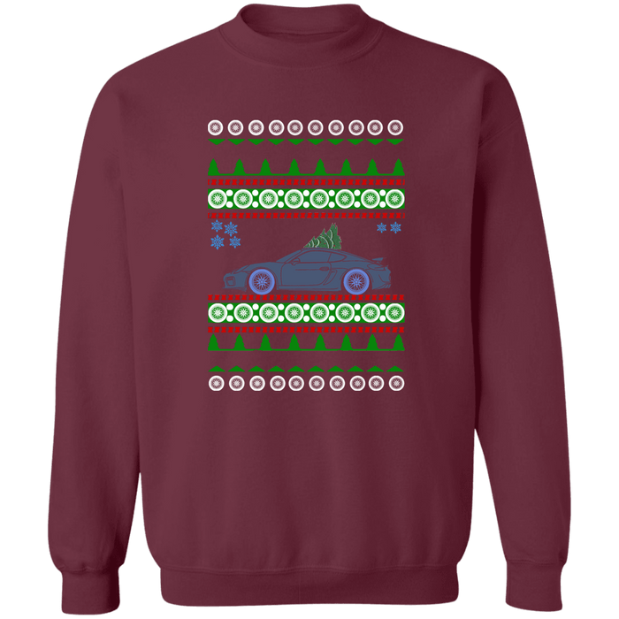 German car like a Cayman GT4 RS Ugly Christmas Sweater Sweatshirt