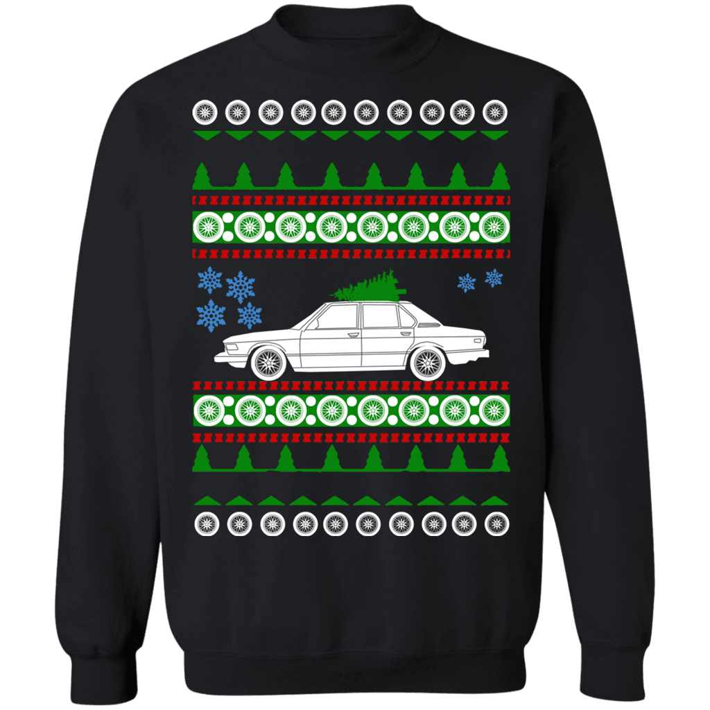 BMW E12 525 Ugly Christmas Sweater green tree