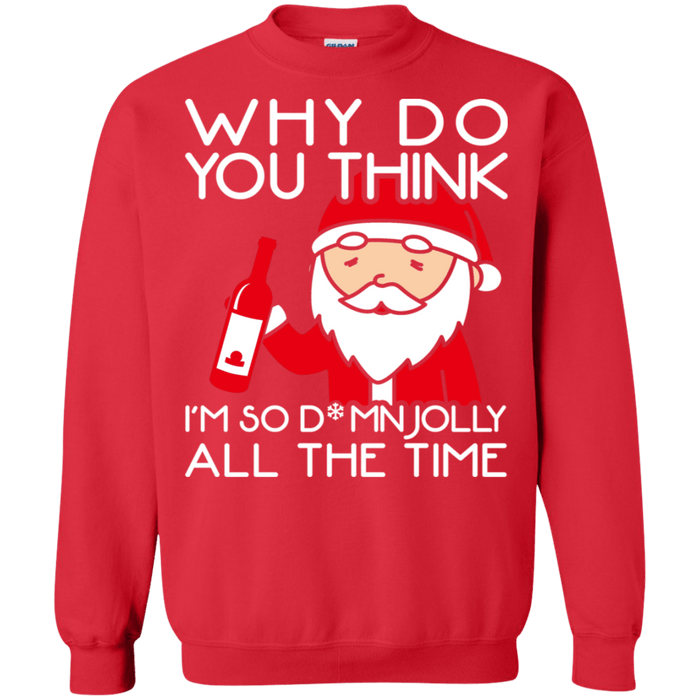 Jolly St Nick Beer Drinking Santa Ugly Christmas Sweater sweatshirt