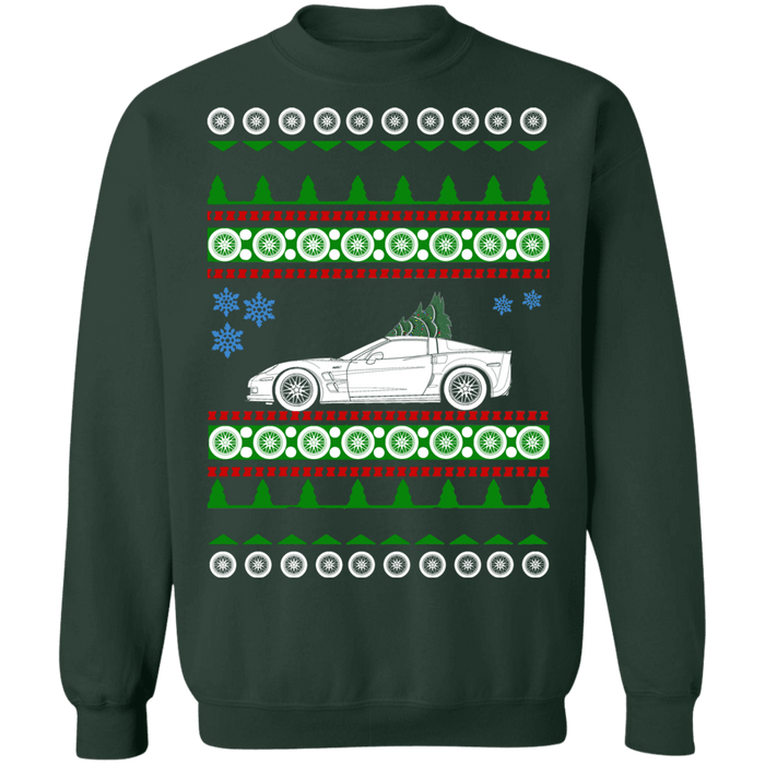 Corvette C6 Ugly Christmas Sweater new tree