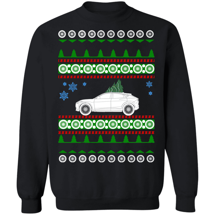 Electric Vehicle like Ford 2021 Mach-e Mustang ugly Christmas Sweater sweatshirt sweatshirt