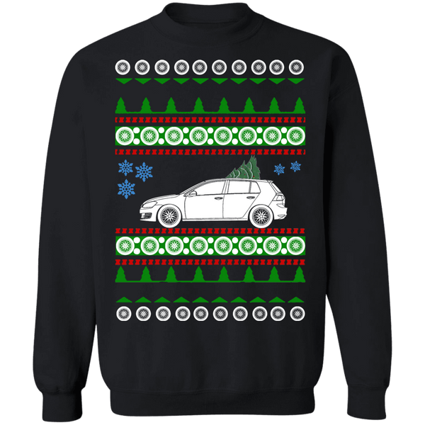 german car car like a mk7 4 door gti ugly christmas sweater