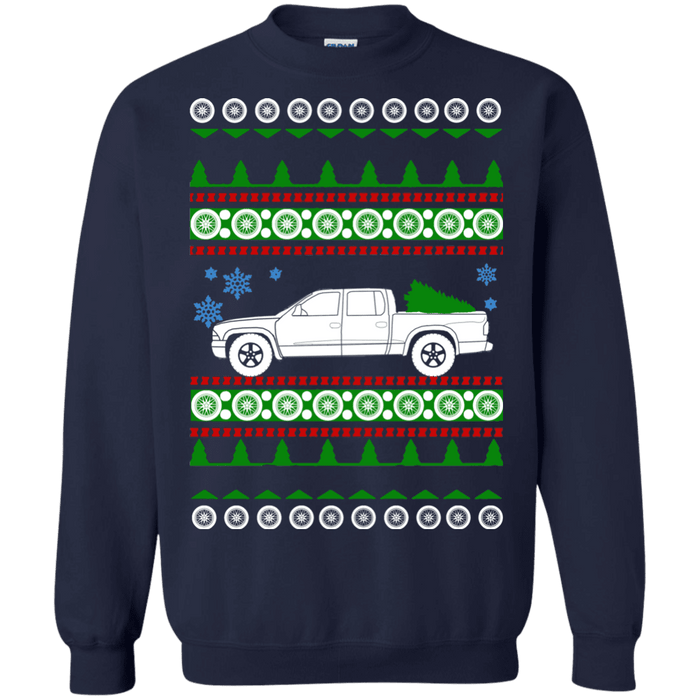 american car or truck like a  Dakota 2002 quadcab ugly christmas sweater sweatshirt