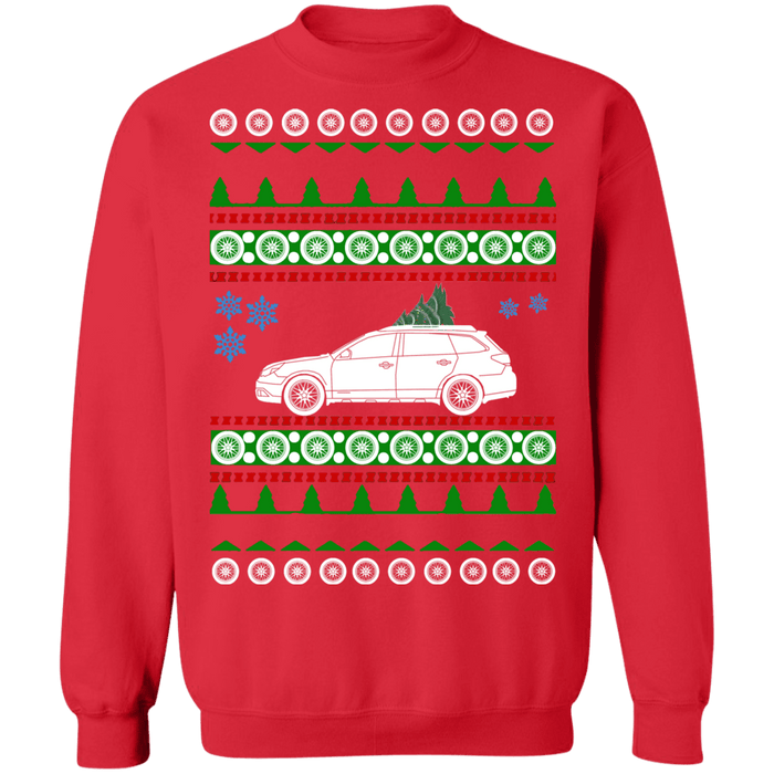 Japanese Car Outback Wagon 4th gen ugly christmas sweater 2012