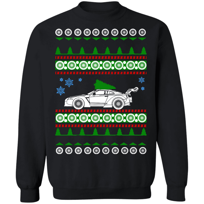 Nissan Widebody JDM R35 GTR Ugly Christmas Sweater Sweatshirt sweatshirt