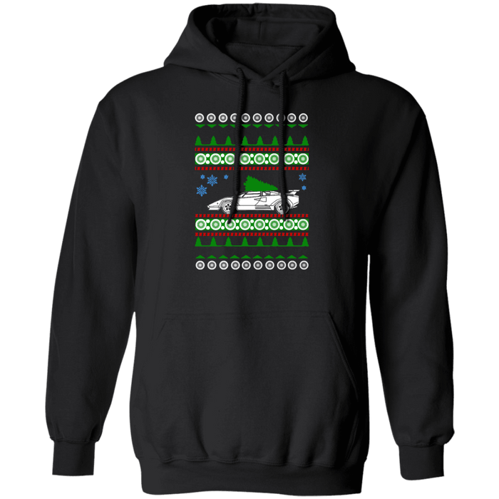 Exotic Car like a Countach Ugly Christmas Sweater Hoodie