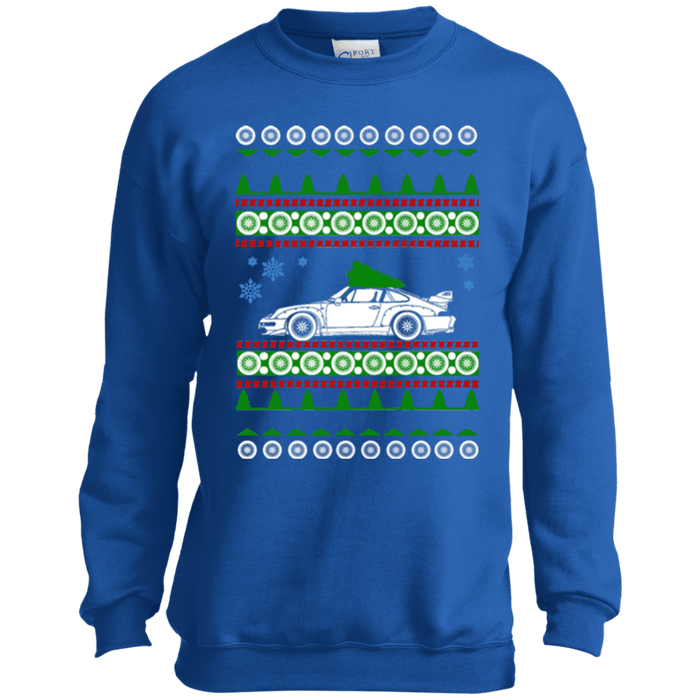 german sports car like Porsche 993 GT2 Ugly Christmas Sweater Kids sweatshirt