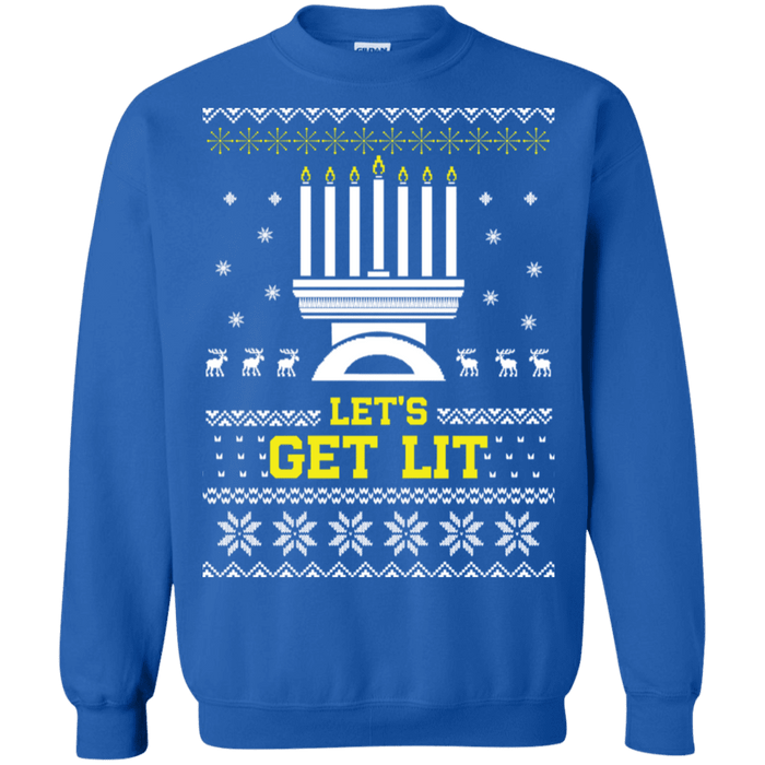 Hanukkah Menora Lets Get Lit Ugly Sweater sweatshirt