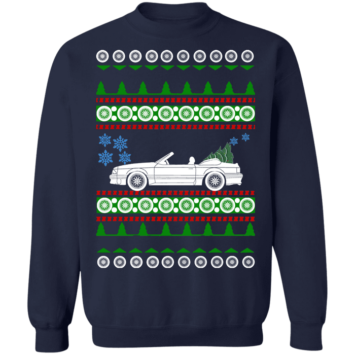 Ford Mustang GT 5.0 Convertible 3rd gen ugly christmas sweater