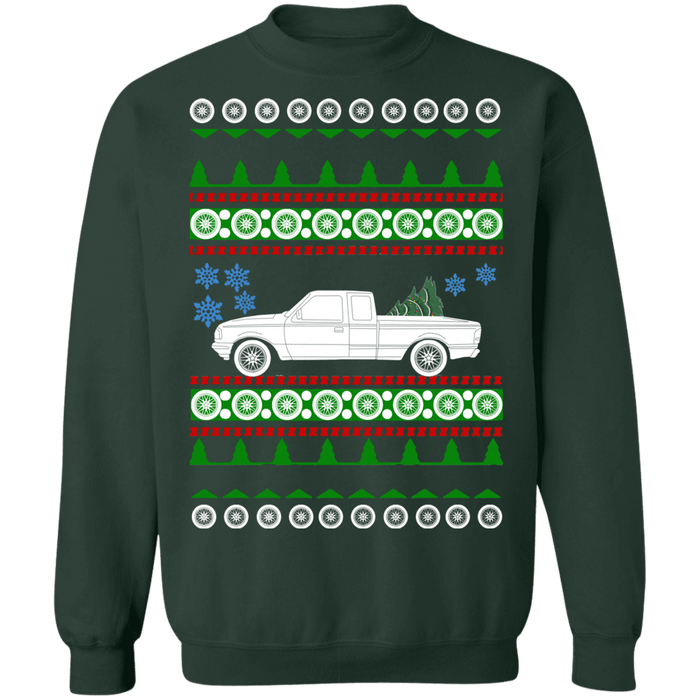 truck 1995 ford ranger ugly christmas sweater