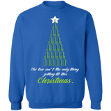 The tree isn't the only thing getting lit funny drinking Ugly Christmas Sweater sweatshirt