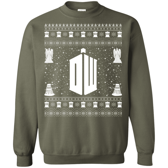 Gift for Fans of Doctor Who Tardis Ugly Christmas Sweater version 2 sweatshirt