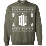 Gift for Fans of Doctor Who Tardis Ugly Christmas Sweater version 2 sweatshirt