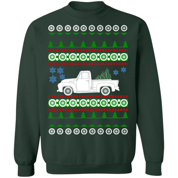 Truck 1954 Ford F100 F150 Ugly Christmas Sweater Sweatshirt