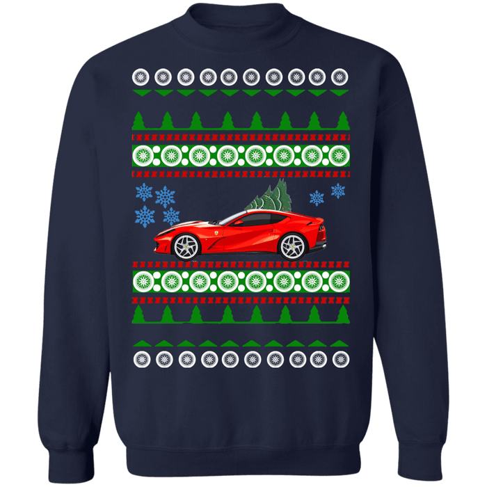 Exotic car 812 Superfast Ferrari Ugly Christmas sweater