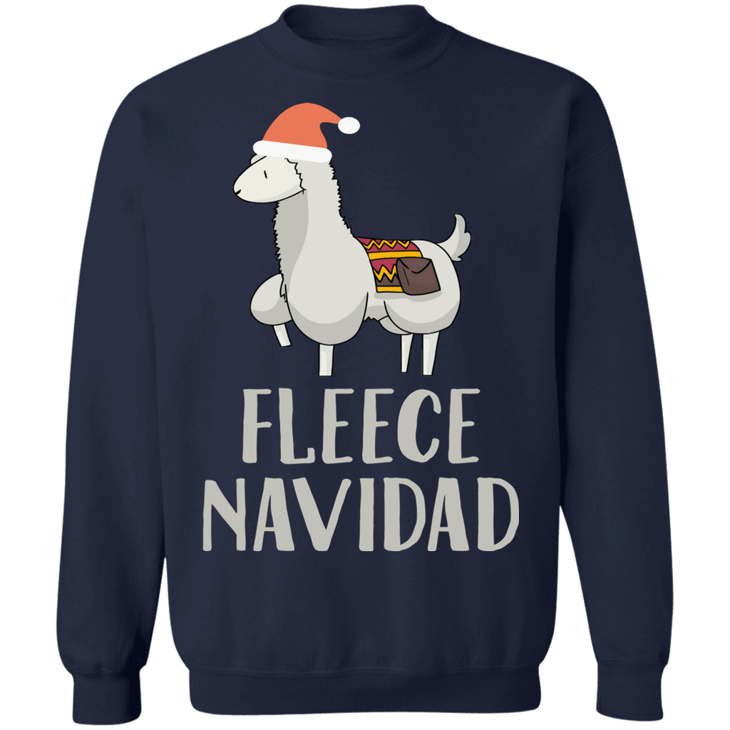Fleece Navidad Alpaca santa ugly christmas sweater Feliz navidad sweatshirt