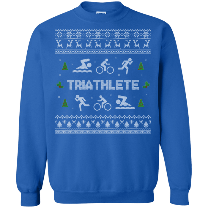 Triathlon Ugly Christmas Sweater Bike Run Swim Cycle sweatshirt