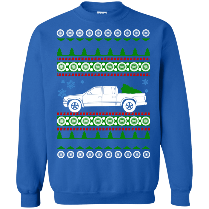 american car or truck like a  Dakota 2002 quadcab ugly christmas sweater sweatshirt