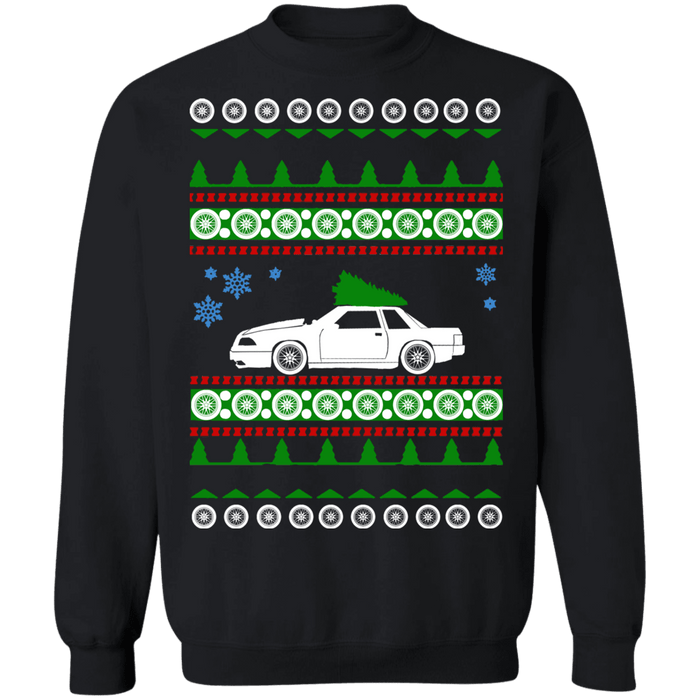 Ford Mustang 1988 Notchback Ugly Christmas Sweater Sweatshirt sweatshirt