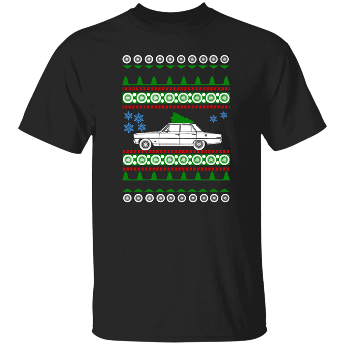 Chevy Nova II 4 door Ugly Christmas Sweater T-shirt short sleeve