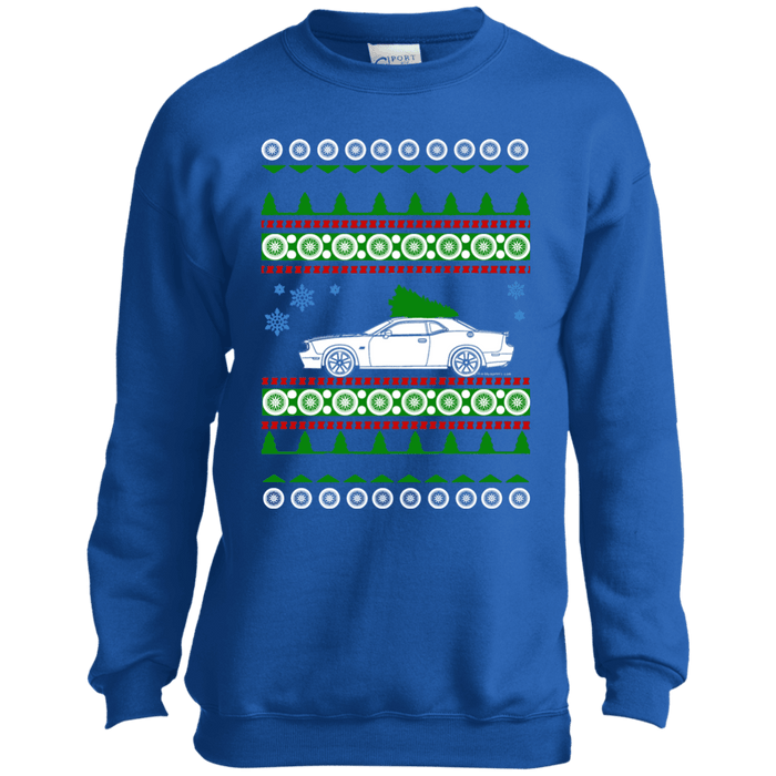 car like a Challenger Youth Ugly Christmas Sweater