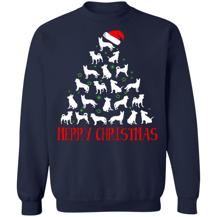 Dog christmas tree funny ugly christmas sweater sweatshirt