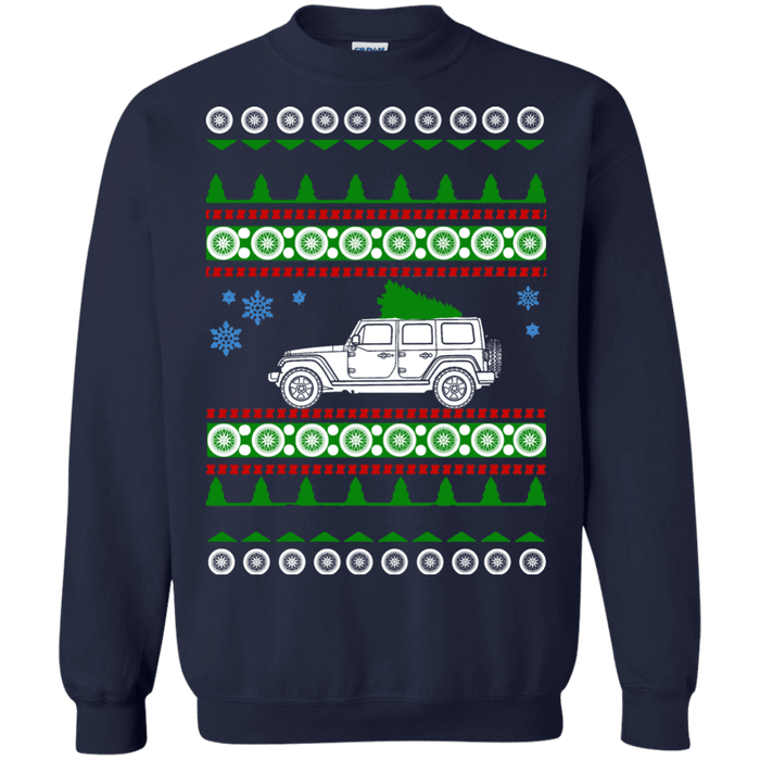 off road american vehicle Wrangler 4 door Ugly Christmas Sweater sweatshirt