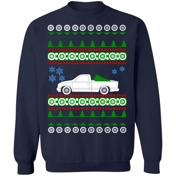 Pick Up Ugly Christmas Sweater Chevy S10 2002 sweatshirt