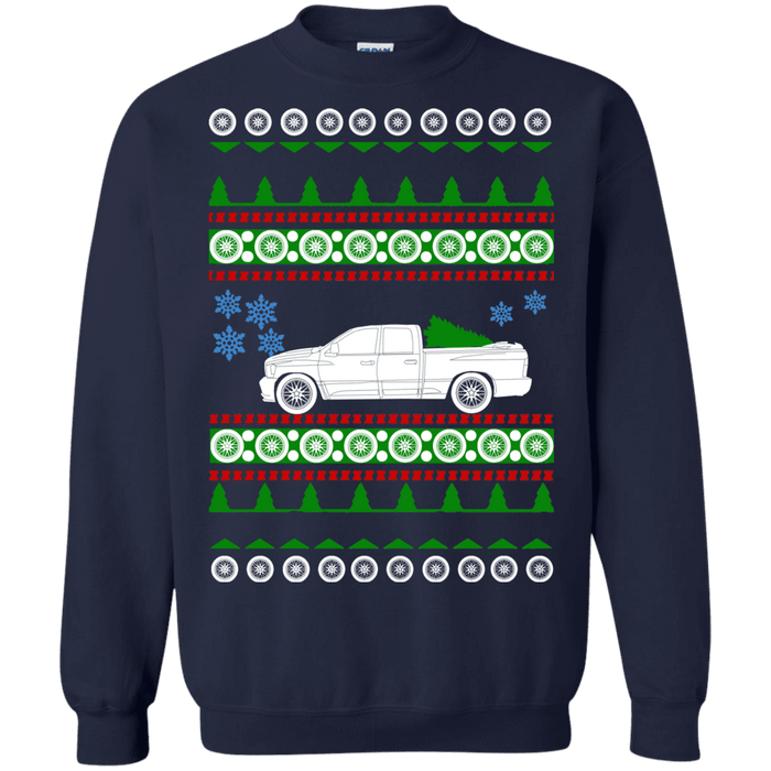 american car or truck like a  Ram SRT-10 Quadcab 2006 Ugly Christmas Sweater sweatshirt