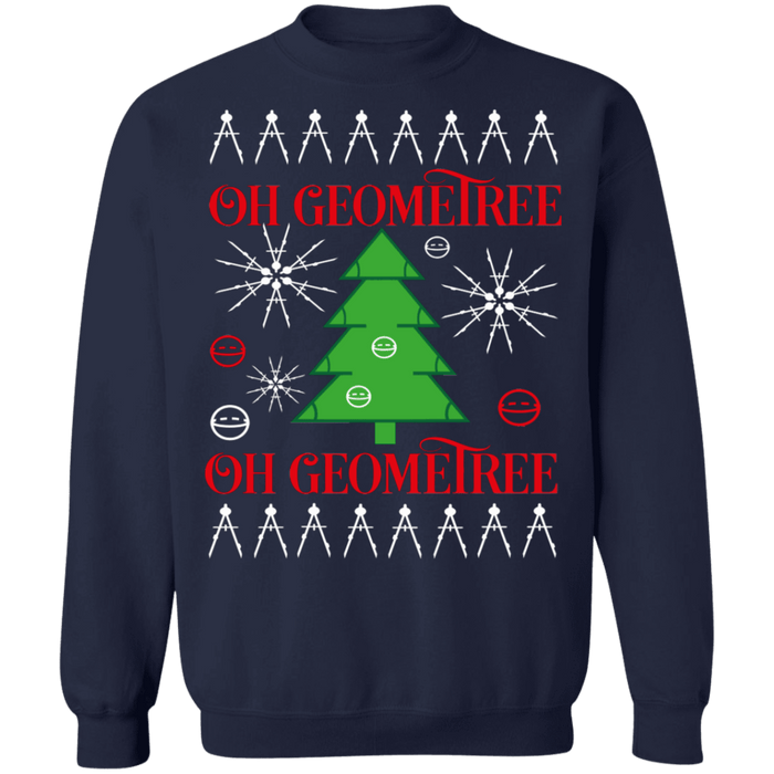 Geometry Math Oh Geometree Ugly Christmas Sweater sweatshirt