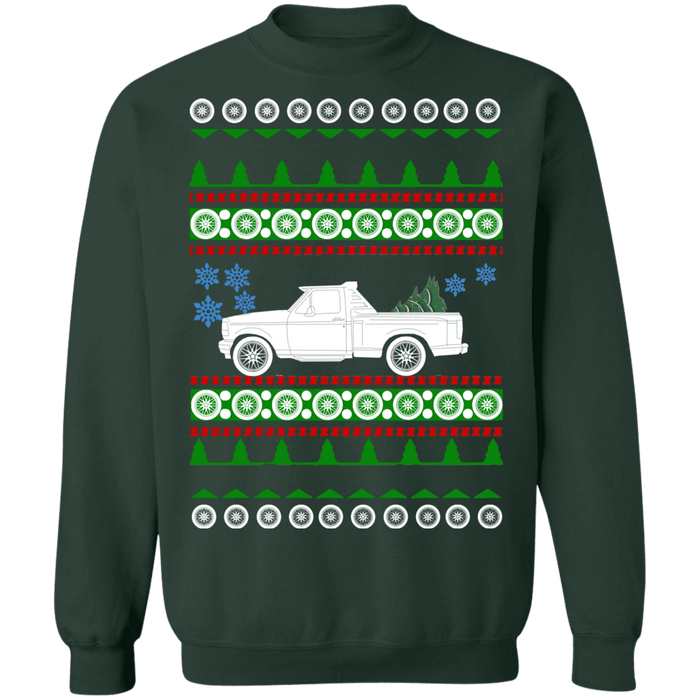 Truck 1987 Ford F150 Flare side ugly christmas sweater sweatshirt