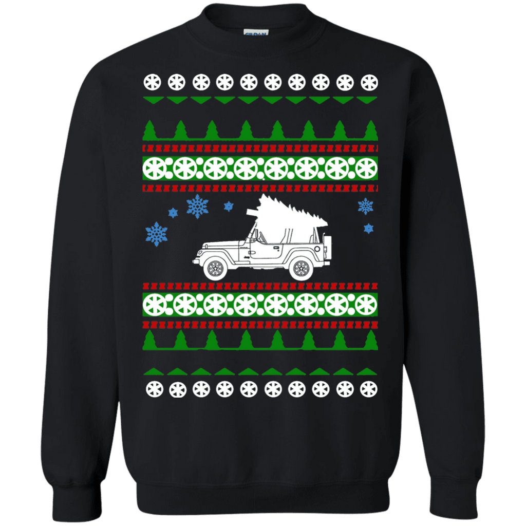 off road american vehicle Wrangler Ugly christmas sweater sweatshirt