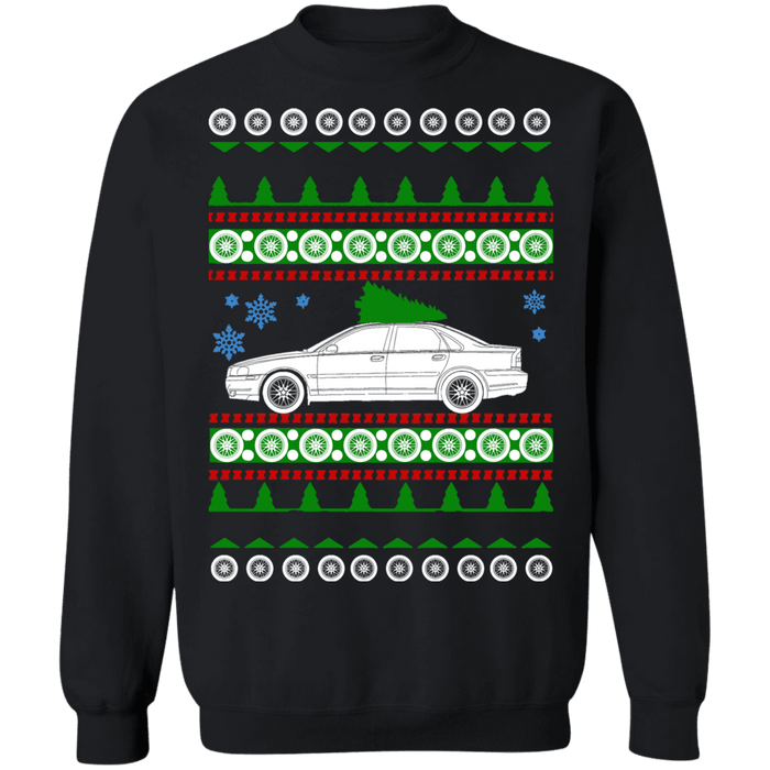 Swedish Car like a  S80 First Gen version 2 Ugly Christmas Sweater sweatshirt