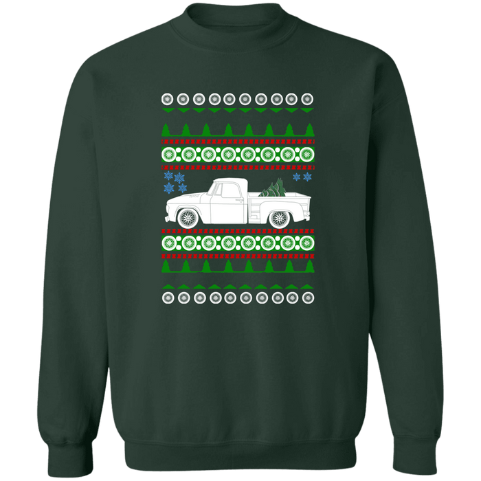 truck like a D100 Sweptline 2nd gen  Ugly Christmas Sweater Sweatshirt