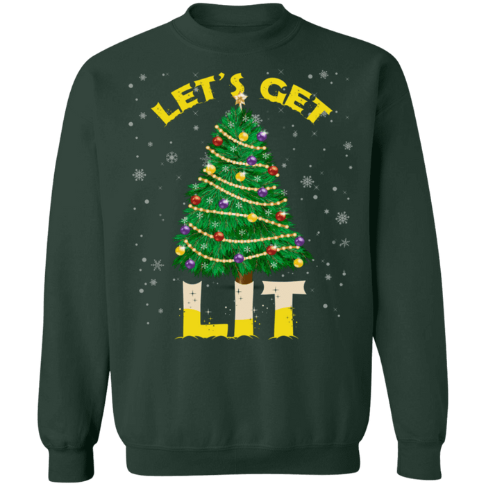 Holiday Ugly Christmas Sweater Let's Get Lit