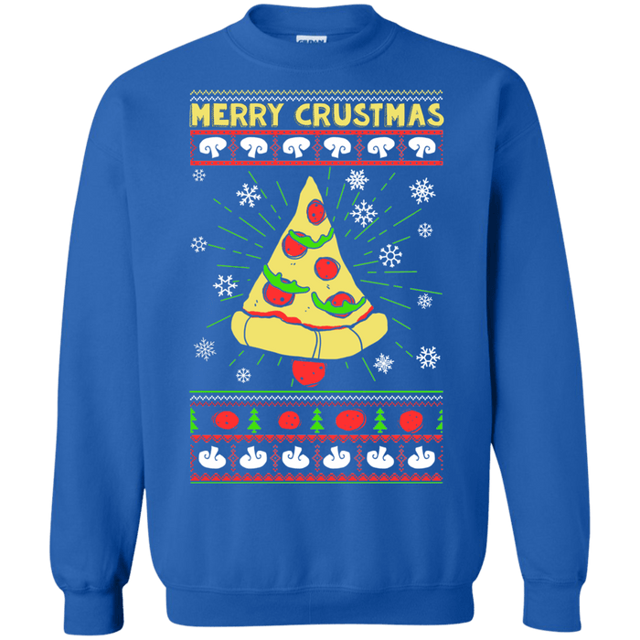 Pizza Lovers Ugly Christmas Sweater Merry Crustmas sweatshirt