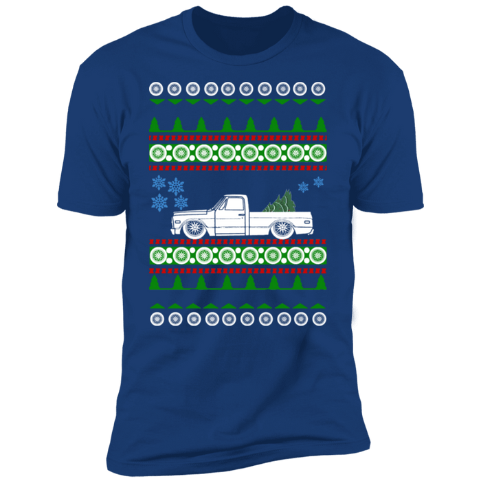 Truck like a C10 Fleetside Ugly Christmas "sweater" t-shirt