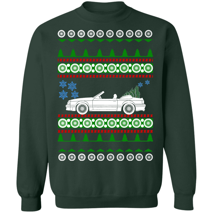 Ford Mustang GT 5.0 Convertible 3rd gen ugly christmas sweater