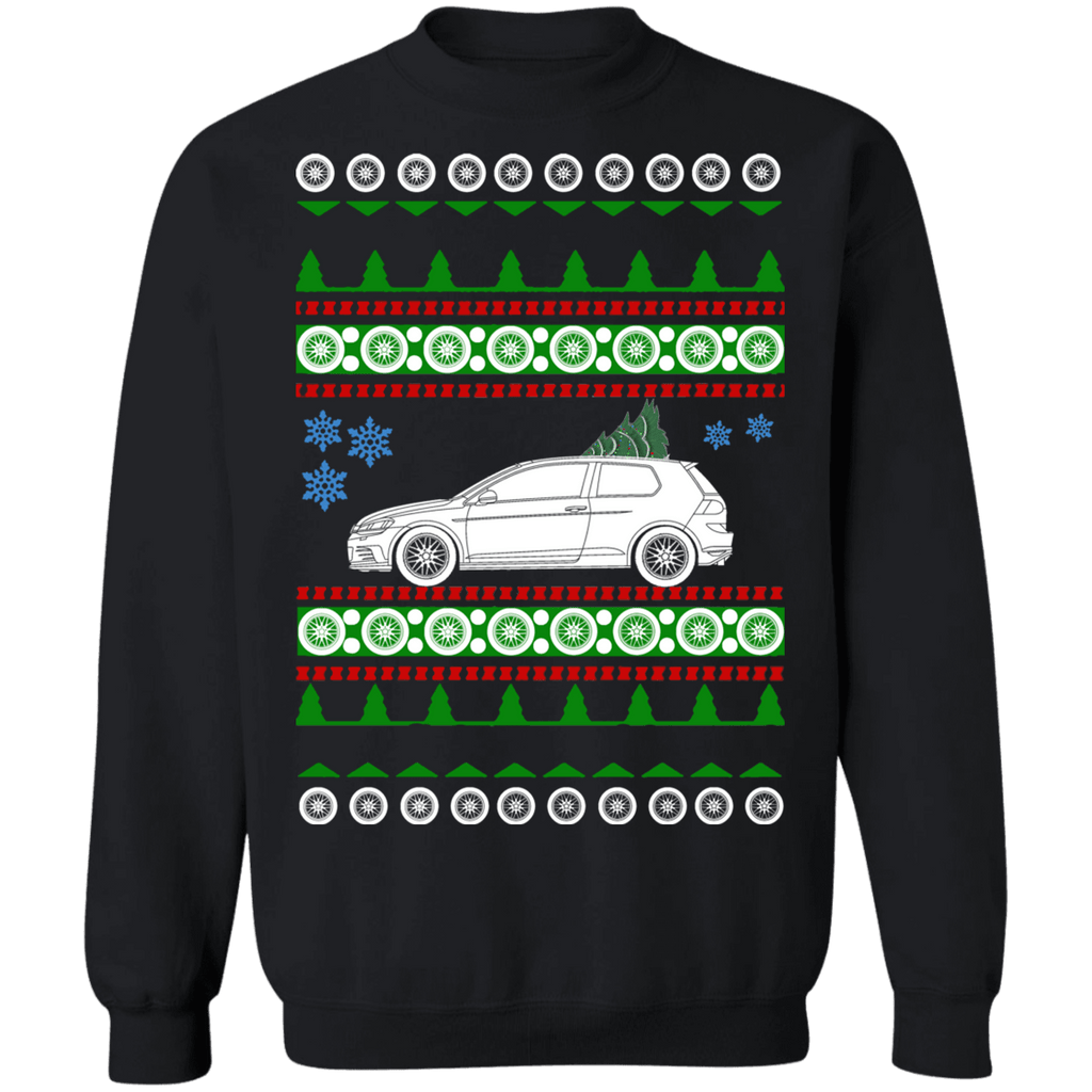 german car car like a mk7 2 door gti ugly christmas sweater