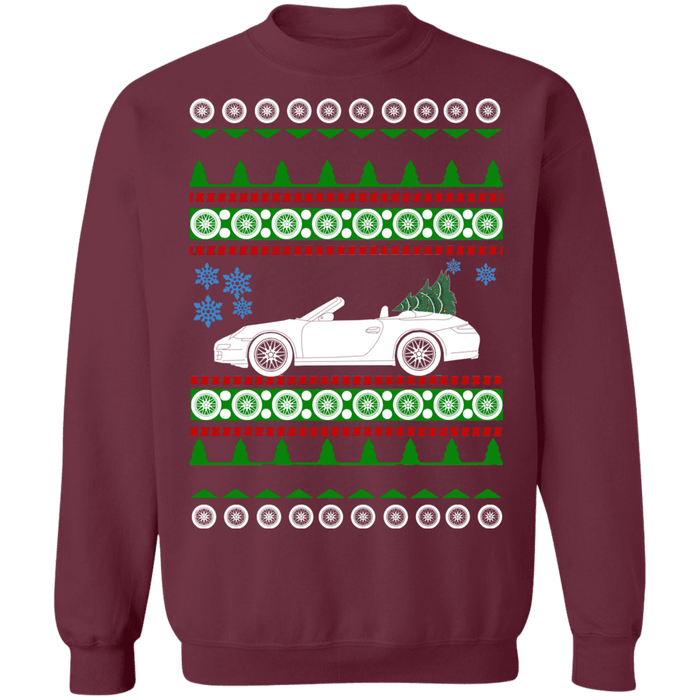 German Car 997 convertible 911 Ugly Christmas Sweater Sweatshirt