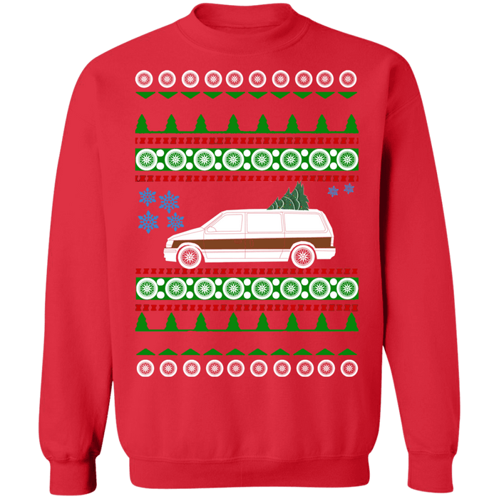 1993 Chrysler Town and Country Minivan Ugly Christmas Sweater Sweatshirt